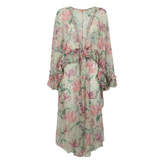 PatBo Honey Flower Long Robe - female - PATBO - Kimonos - Multicolor - S - Blouses & Shirts