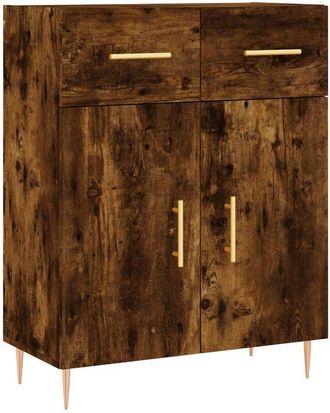 vidaXL Vidaxl - Aparador de madera de ingeniería roble ahumado 69,5x34x90 cm