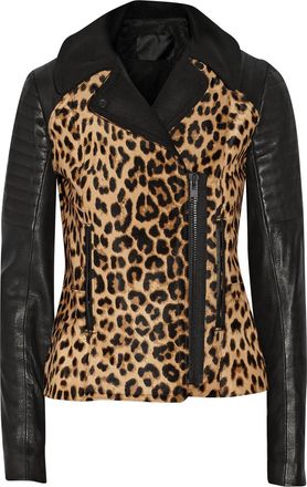 A.L.C. Lee Leopard Print Leather Jacket Size XS