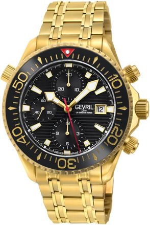 Gevril Group Hudson Yards Chronograph Automatic Black Dial Mens Watch 48811B