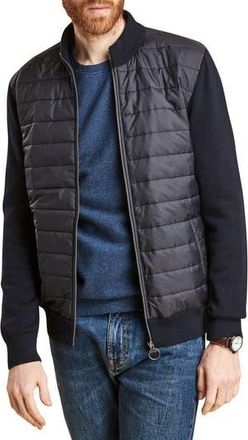 Barbour Carn Baffle Front Knit Jacket in Navy at Nordstrom Rack, Size Large
