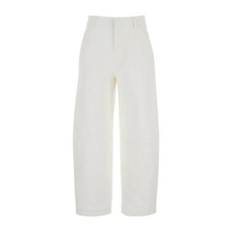 Tela Wide Trousers, female, White, XS, Wide-Leg White Trousers with Pockets