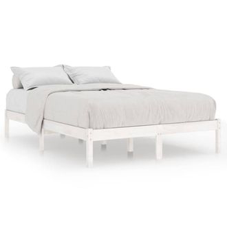 Berkfield Home Bed Frame White Solid Wood Pine 120x200 cm | Size: Small Double