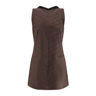 Maison Margiela Dames, Jurken, Bruin, Maat: XS Wol