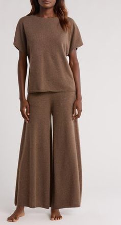 Nordstrom Cashmere Lounge Set in Brown Medium Heather at Nordstrom, Size Large