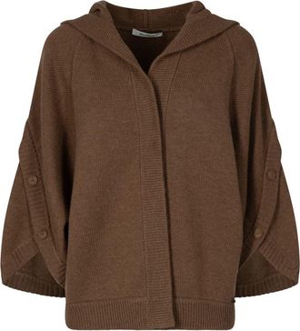 Max Mara Wool And Cashmere Hooded Cardigan Clothing