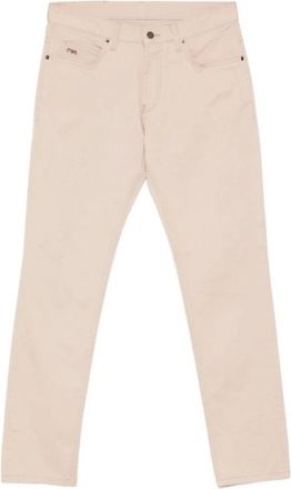 Emporio Armani Pantalon 5B - Heren - Slim Fit Broeken - Beige - W31 - Katoen - Broeken