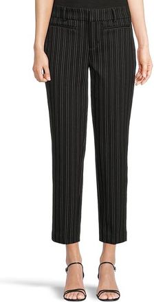 Liverpool L.A. Holly Mid-rise Welt Pocket Trouser 28 Inseam Womens Clothing Hint Navy Stripe : 12 28, Nylon/Polyester/Rayon