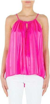 Silvian Heach Viscose Top met Touwbandjes - Dames - Tops zonder mouwen - Roze - M - Tops