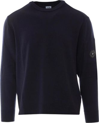 C.P. Company Black Logo Crew Neck Sweater