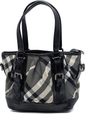 Burberry Pre-owned Burberry Beat Check Nylon and Patent Lowry Satchel Ladies DA36LKYAZ8LXEHKF