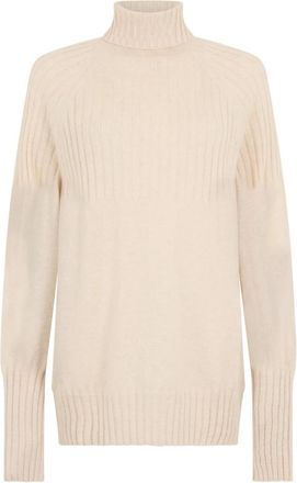 Malo Cashmere Turtleneck Sweater - Dames - Cashmere truien - Beige - L - Kasjmier - Truien & Vesten