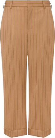 Moschino pinstripe cropped trousers - Brown