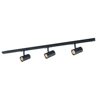 Netlighting Marvi Modern 3 Light Ceiling Spotlight Bar GU10 in Black