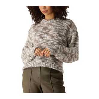 Nukus Taupe Pullover Trui voor Dames - Dames - Ronde hals truien - Veelkleurig - M - Truien & Vesten