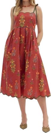 Entro Dark Floral Weekend Dress In Wine