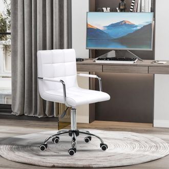 STILVORA Sedia Da Ufficio Ergonomica, Girevole E Altezza Regolabile, Per Ufficio E Home Office, Bianco