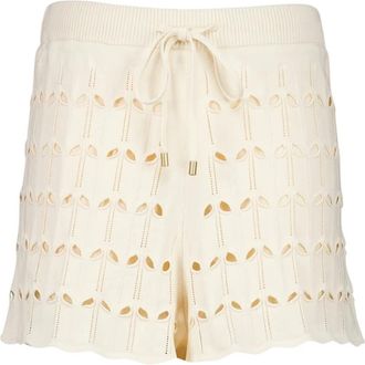 Zimmermann Rhiannon Pointelle Short - Dames - Bermuda - Beige - XS - Polyester - Korte Broeken