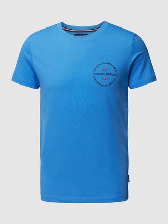 Tommy Hilfiger Slim Fit T-Shirt mit Rundhalsausschnitt in Aqua, Größe XXXL