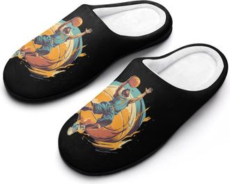 Generic Cool Basketball Player Mens Slippers Comfortable And Non-slip Cotton Slipper Shoe for House