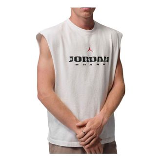 Nike Jordan Air Jordan Brooklyn Sleeveless Muscle T-Shirt Sail Gym Red IF3131-133