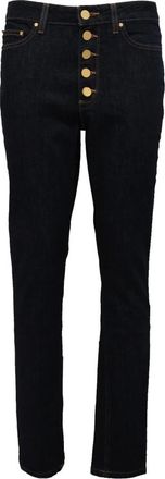 Michael Kors Indigo Washed Denim Broek - Dames - Slim Fit Jeans - Blauw - 3XL - Denim - Jeans