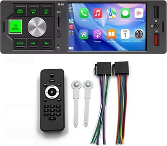 OEM Autorradio Carplay Android Auto Bluetooth 4.1 Single Din 12v Llamadas Manos Libres Reproductor De Audio Para Coche Compatible Con Mirror Link Led De 7