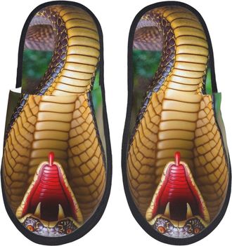 Generic Cobra Snake Women Men Sliders Soft House Shoes Warm House Slippers For Bedroom Outdoor Indoor M