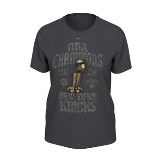 Nike New York Knicks 2025-26 NBA Champions Nike Womens Locker Room T-Shirt in Grey | JJ0908-060