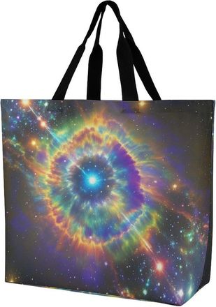 Generic Nebula Galaxy Tote Bag Durable Handbag Lightweight Shoulder Bags For Work College Daily Use