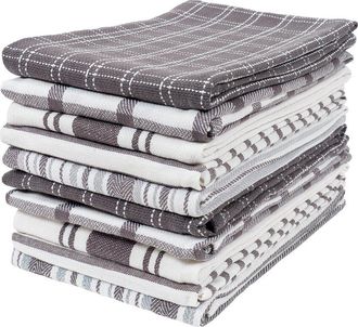 KAF Home Kaf Home Assorted Flat Kitchen Towels Set Of 10