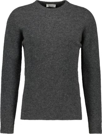 Roberto Collina Gebreid kledingstuk met ronde hals - Heren - Cashmere truien - Grijs - XL - Polyester - Truien & Vesten