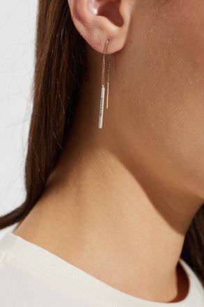 AllSaints Drop Earrings, Womens, Silver