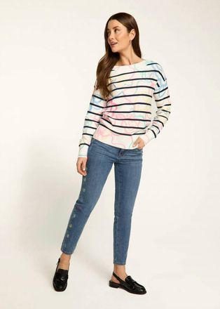 FDJ Rosetta Print Boat-Neck Printed Sweater In Multicolor