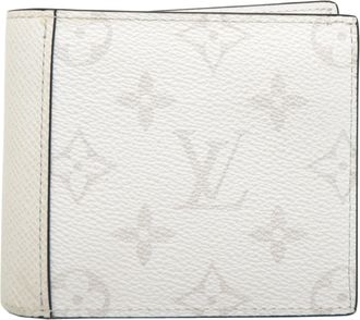 Louis Vuitton White Taigarama Wallet (Bi-Fold) (Pre-Owned)