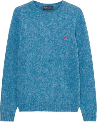 Brooks Brothers Trui van Shetlandwol met ronde hals - Blauw