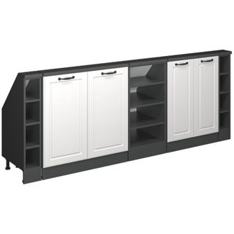 Vicco Armario Para Tejado Inclinado Rion, Casa De Campo Antracita/blanca, Lote De 5, Vicco