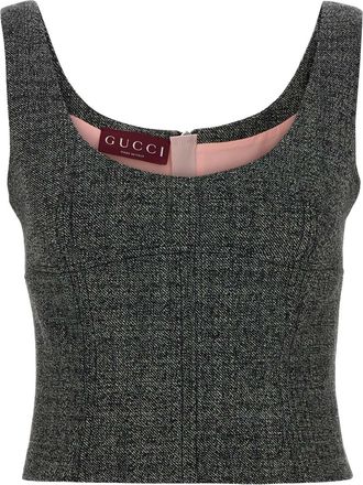 Gucci Two Tone Wool Tank Top