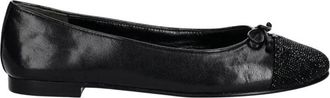 Tory Burch Cap-Toe Pave Ballet - Dames - Ballerinas - Zwart - 38 EU - Leer - Schoenen