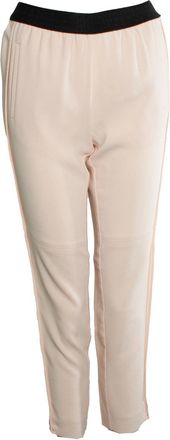Maje Pink praline pantalon with black waist belt