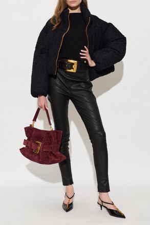 Balmain Insulated Tweed Jacket, Womens, Black
