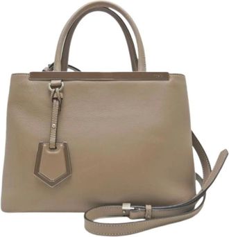 Fendi Pre-owned Handbags, female, Gray, Size: ONE SIZE Pre-owned Vintage Leather Handbag