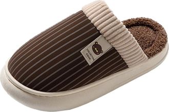 Generic Womens Slippers Warm Winter Slippers Womens Plush Lined Felt Slippers Slip On Flat Comfortable House Slippers with Soft Rubber Sole Winter Slippers El