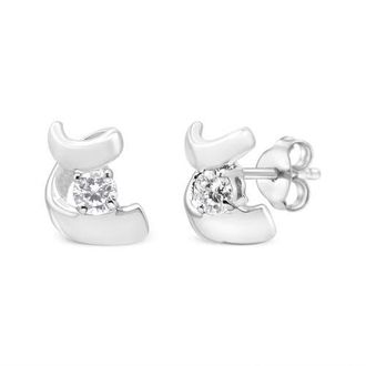 House of Brilliance Silver Round Diamond Fashion Earrings in White at Nordstrom