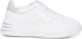 Hogan Witte Sneakers met H Logo Detail - Dames - Sneakers - Wit - 36 EU - Leer - Schoenen