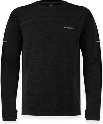 Karrimor Mens Long Sleeve T-Shirt Black Marl XL