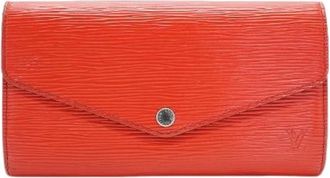 Louis Vuitton Pre-owned Epi Portefeuille Sarah Coquelicot Rode Lange Portemonnee - Dames - Vintage Accessoires - Rood - ONE Size - Leer - Vintage