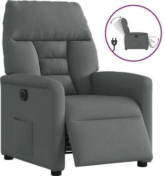 vidaXL Vidaxl - Sill&oacute;n Reclinable El&eacute;ctrico De Tela Gris Oscuro