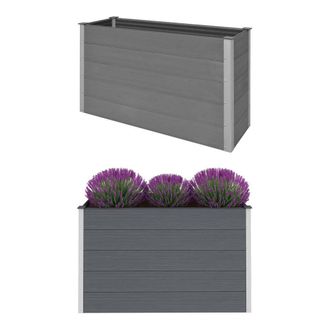 Berkfield Home Garden Raised Bed WPC 150x50x91 cm Grey | Size: 150 x 50 x 91 cm