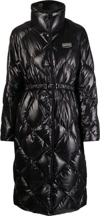 Duvetica quilted logo-patch coat - women - Polyamide/Polyamide - 40 - Black
